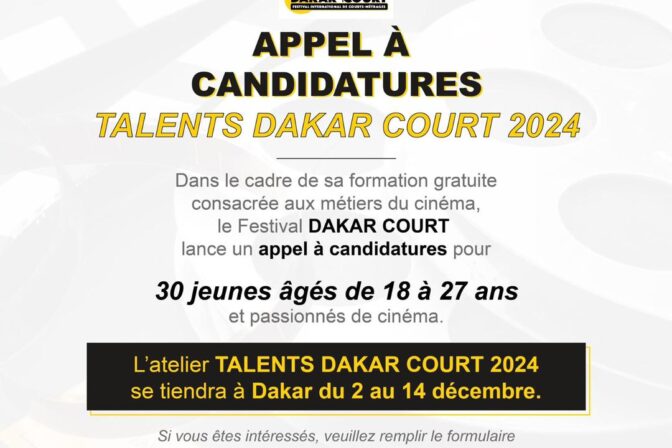 L’atelier TALENTS DAKAR COURT 2024